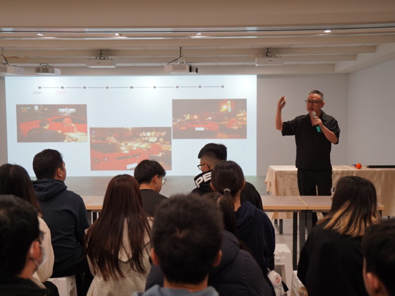 圖文：百夫長創辦人陳志彬蒞臨僑光科大行銷與流通管理系就業學程現身傳授創新秘訣。