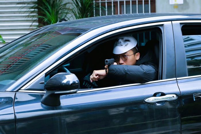 《圖說》演練全程運用路口監視器、空拍機等科技設備，掌握歹徒逃逸路線。〈海山分局提供〉