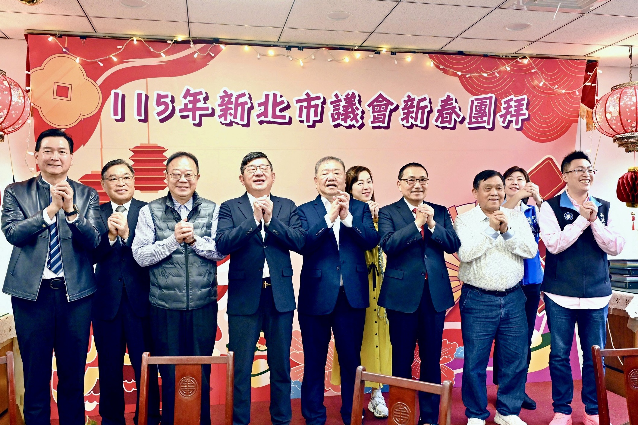 《圖說》侯友宜出席新北市議會115年新春團拜。〈新聞局提供〉