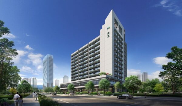 嘉義西區後站生活圈建案「湛然天玉」實景外觀,坐落四維路核心地段,結合便利交通與成熟商圈機能,打造兼具自住與投資價值的都會住宅。圖/湛然天玉