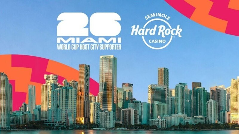 2026 年國際足協世界盃邁阿密主辦委員會將 Seminole Hard Rock Casino 指定為 2026 年世界盃邁阿密官方主辦城市支持者