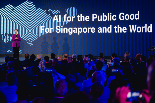 Singapore Minister for Digital Development and Information Mrs Josephine Teo delivering the opening keynote at ATxSummit 2026